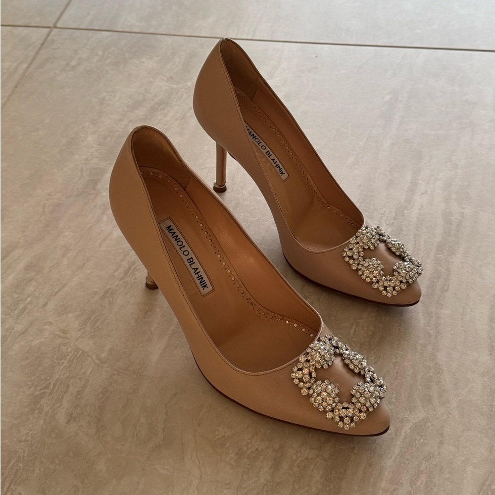 Manila Blahnik Nude Heels - Picture 6 of 12